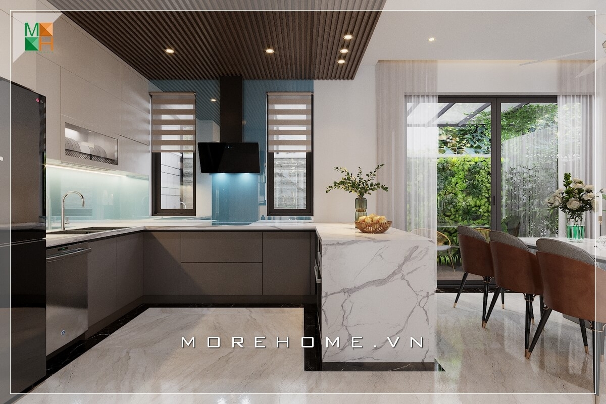 Mẫu kính cường lực ốp bếp